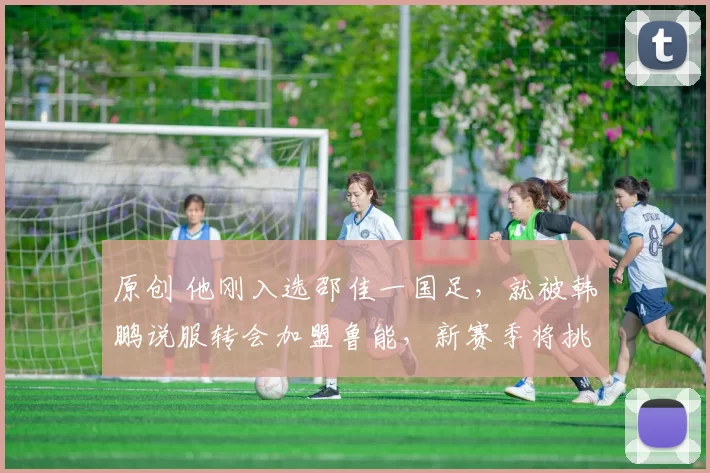 原创 他刚入选邵佳一国足，就被韩鹏说服转会加盟鲁能，新赛季将挑大梁